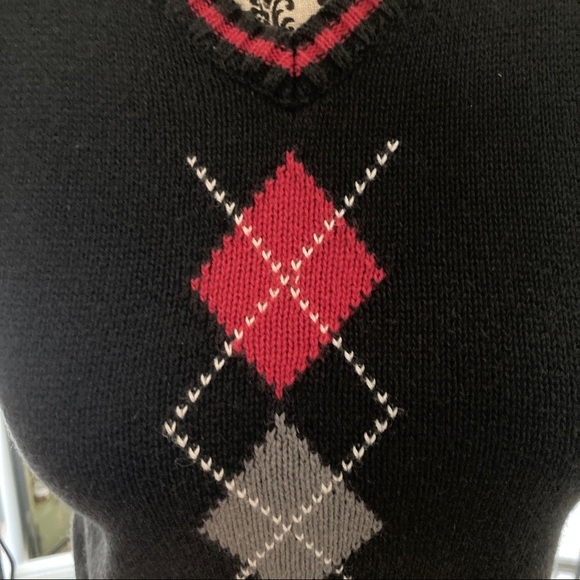 Cropped argyle sweater vest - Picture 2 of 3